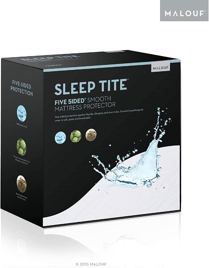 SLEEP TITE Five Sided Mattress Protector 100 Waterproof on Top and
