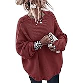 Womens Oversized Sweaters Loose Solid Casual Long Sleeve Mock Neck Knitted Jumper Tops