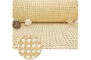 ARTANLIFE 18" Widthx3.3 Feet Open Natural Rattan Webbing Cane Webbing Roll Sheet Supplies Kit,Rattan Cane Caning Material Roll Sheet, Ratan Cane Mesh Fabric,Cane Woven Weave for Chairs Furniture Caning Projects