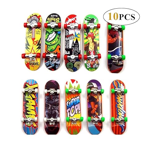 Reastar Finger Skateboard 10pcs Professionelle Mini Fingerboards Skatepark Spielzeug für Kinder Spielen Oder ALS Finger Skate