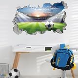KAIRNE Large 3D Football Stadium Wall Sticker Soccer Kids Room Decor view 3