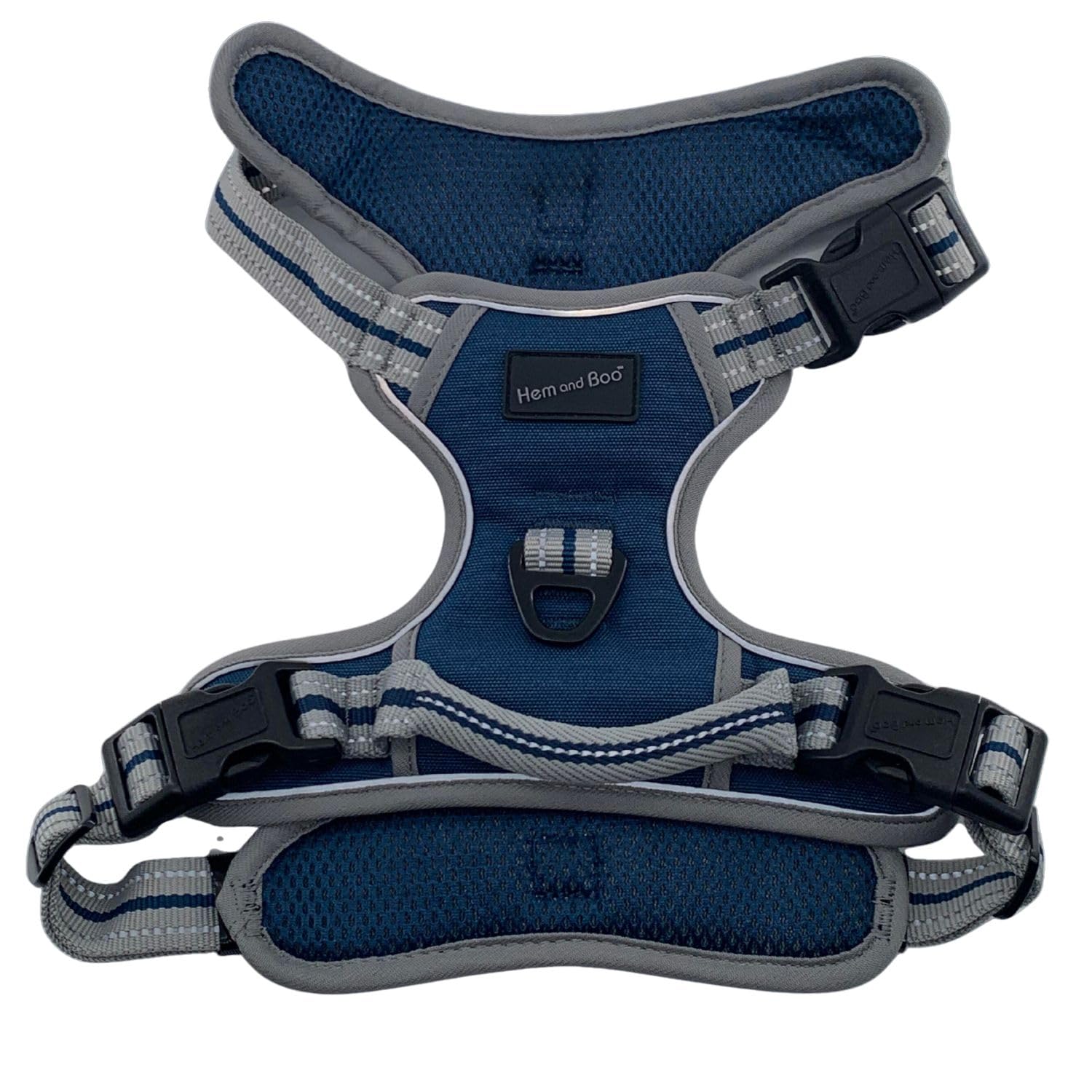 Hem and Boo Dog Harness, Sport Style, No-pull Reflective Stitching, Grab Handle, Matching Accessories (Blue, XS) — image 1