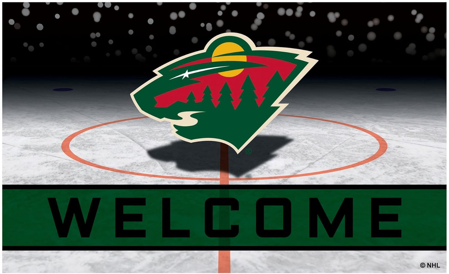 FANMATS 21275 Team Color Crumb Rubber Minnesota Wild Door Mat, 1 Pack