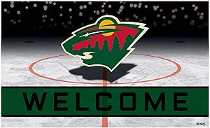 FANMATS 21275 Team Color Crumb Rubber Minnesota Wild Door Mat, 1 Pack
