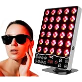 Veefy Red Light Therapy Panel for Face &amp; Body &ndash; 660nm Red, 850nm Infrared, 590nm Yellow &amp; 415nm Blue LED Light Therapy Device with Timer &amp; Auto/Manual Modes Remote Control
