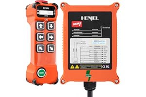 GRTOWSNU Crane Wireless Remote Control Industrial Hoist Overhead Bridge Crane Controller 6 Channel Button Transmitter and 12V 24V 36V Receiver