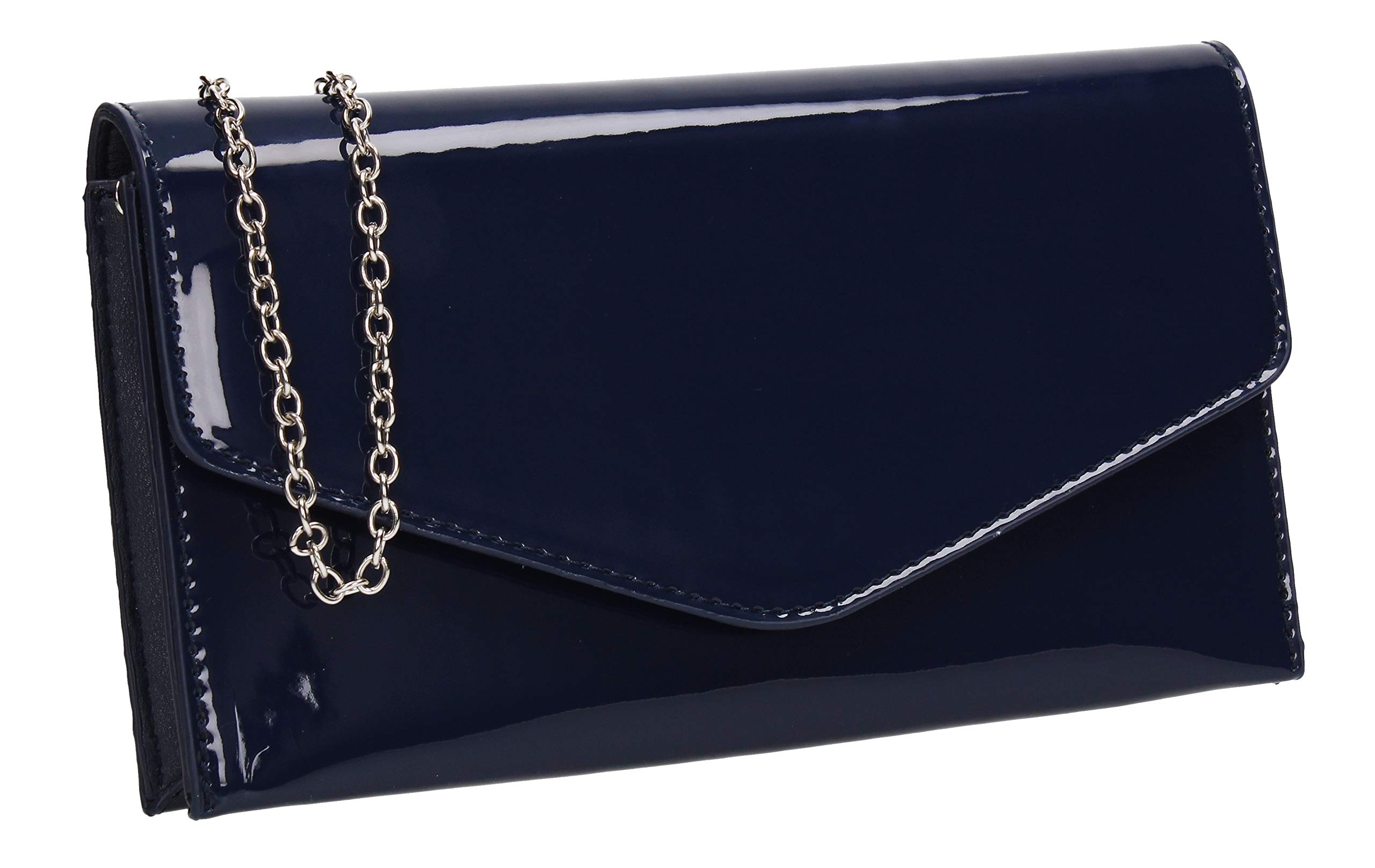Swankyswans Womens Evie Clutch Blue (Navy Blue),3x12x24 cm (W x H x L)