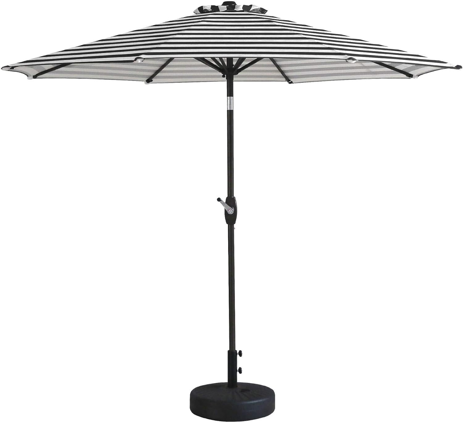 Amazon Com Westin Outdoor Amada 9 Ft Aluminum Patio Umbrella With Tilt Crank Base Not Included Black Stripped Garden Outdoor