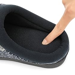 UBFEN Mens Slippers for Indoor Bedroom Memory Foam