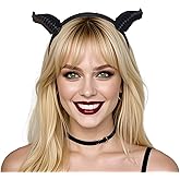 MOSTORY 3D Devil Horns Headband - Ox Horns Hairband for Halloween Devil Costume Party Adult Cosplay Renaissance