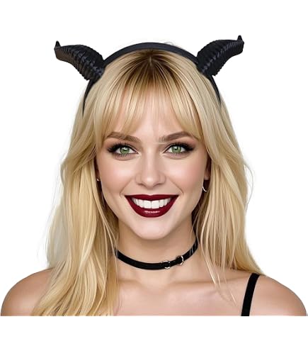 Amazon.com: BEYOND MASQUERADE B Red Black Devil Horns Halloween