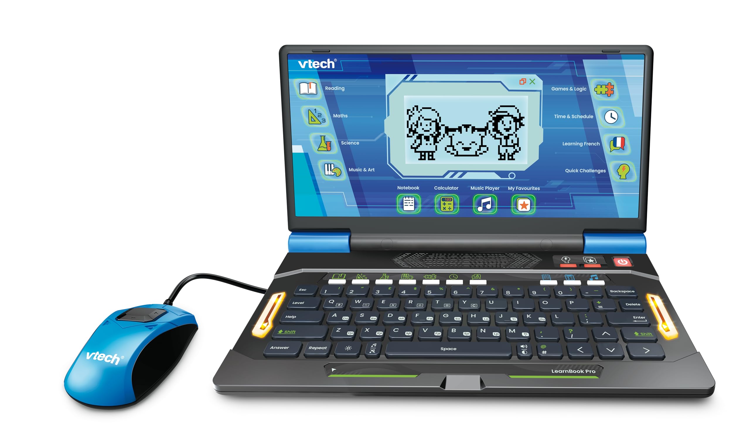 VTech LearnBook Pro, Educational Laptop For Kids, 82 Educational Games & Activities, QWERTY Keyboard, Reading, Maths, Science and More, For Kids Aged 5, 6, 7, 8+ Years, English Version