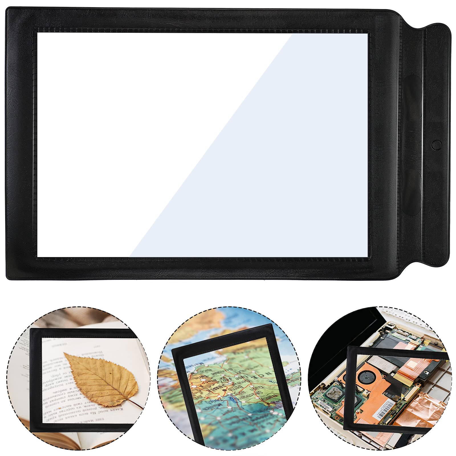 Magnifier Sheet A4 Full Page 3X Large Magnifying Sheet Magnifying Glasses for Reading Full Page Magnifier Sheet Portable Reading Aid Lens Low Vision Person for Reading Books Small Prints Elderly Gift