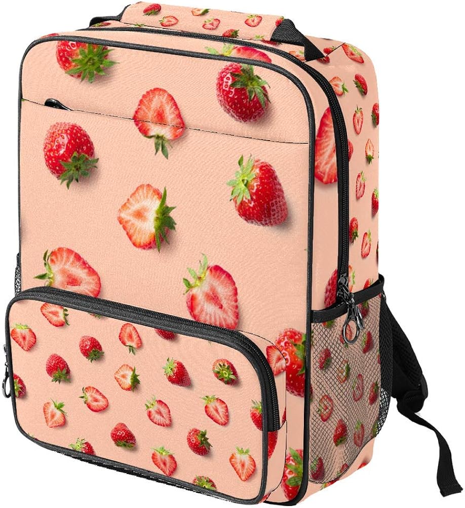 backpack with strawberries