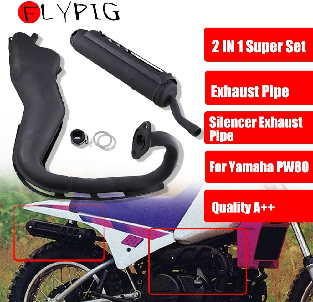 FLYPIG Silencer Exhaust Muffler Pipe Kit System fit for