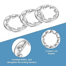 uxcell M6 20Pcs Internal Tooth Washers, 304