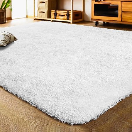Tapis Shaggy Doux Et Moelleux 80x160cm - Idéal Pour Salon, Chambre, Couloir | Couleur Jaune | Heavyoff