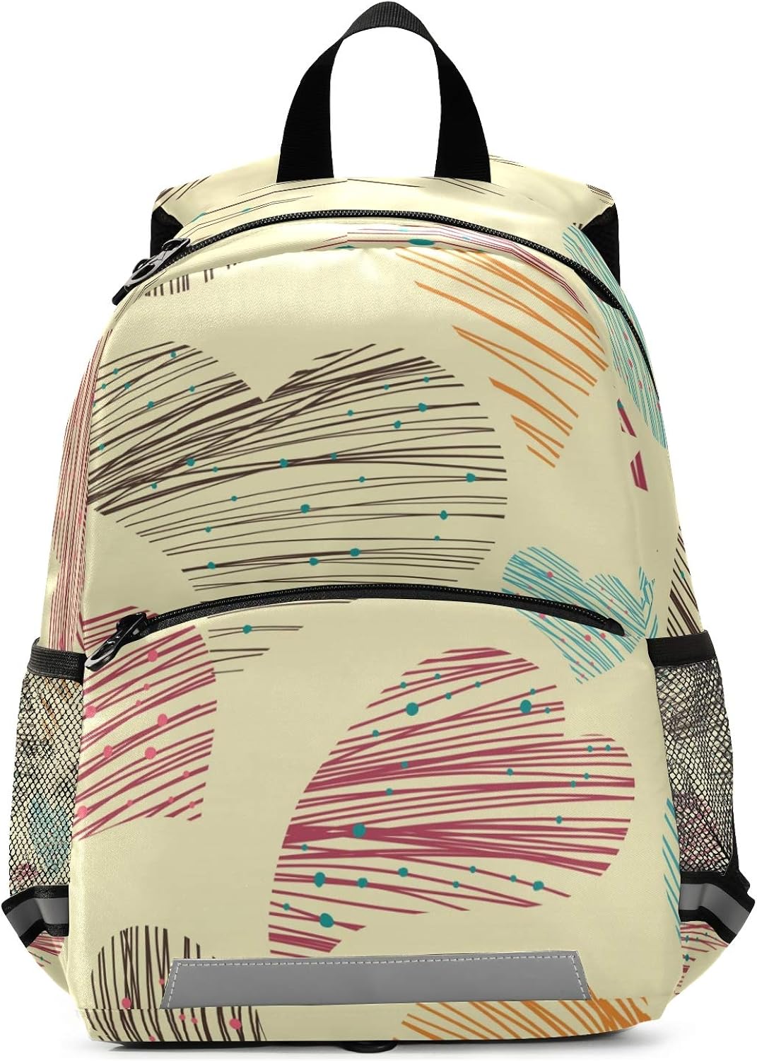 Mnsruu Mochila para niños, Geometría en forma de corazón, bolsa de