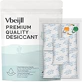 20 Gram (50 Pack) Color-Indicating Silica Gel Packets, Each 5 Pack Individually Sealed, Food Grade Desiccant - Rechargeable Moisture Absorbers for Food Storage, Electronics, 3D Filament & Safes