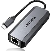 WAVLINK USB C to Ethernet Adapter 2.5 Gbps, USB to 2.5G Ethernet Adapter | 95W Power for Laptop, USB-C to RJ45 Network Converter (Thunderbolt 4/3 Compatible) for Windows, Mac OS, iPad OS and More
