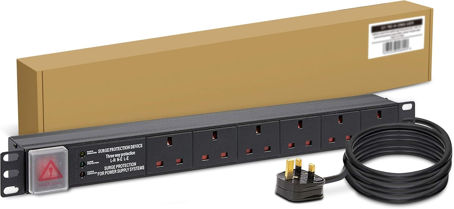 LMS Data 6 Gang Horizontal 13amp Switched Power Distribution Unit (PDU