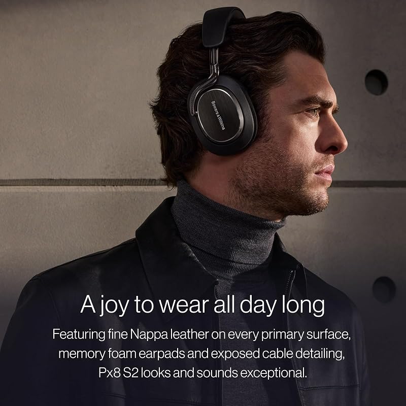 Auscultadores sem fios Px8 S2 Over-Ear com cancelamento de ruído, Bluetooth e carregamento rápido - Warm Stone