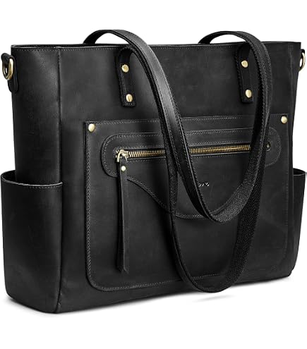 Amazon.com: S-ZONE Vintage Genuine Leather Shoulder Bag Work Totes