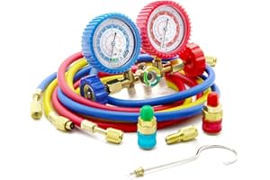 IGERSAW Raomdityat 1PC Diagnostic Manifold Gauge Kit Ideal for R134A, R12, R22, R502 Refrigerants 5FT