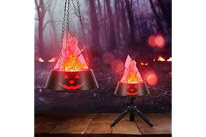 Biupky 3D LED Fake Fire Flames Effect Light USB Rechargeable 1800 mAh Electric Artificial Flickering Flame Effect Hanging Rea