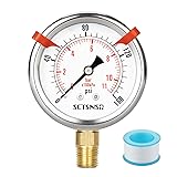 SCTSNSR 0 to 160 Psi Pressure Gauge, Glycerin
