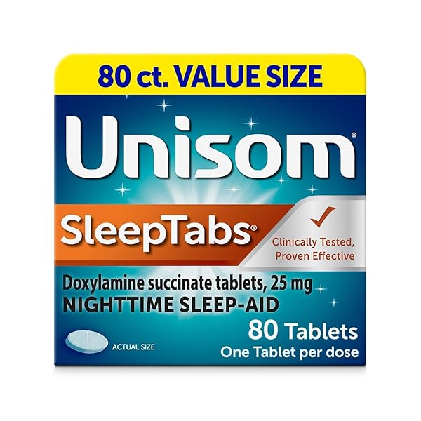 UNISOM SLEEPTABS, NIGHTTIME SLEEP-AID, DOXYLAMINE SUCCINATE, 80 TABLETS