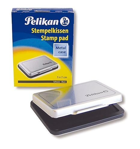 Pelikan 331066 Stempelkissen 3, getränkt, 5 x 7 cm, schwarz (Frustfreie Verpackung)
