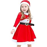 Lilax Little Girl Christmas Dress for Toddlers Red Santa Holiday Party Outfit
