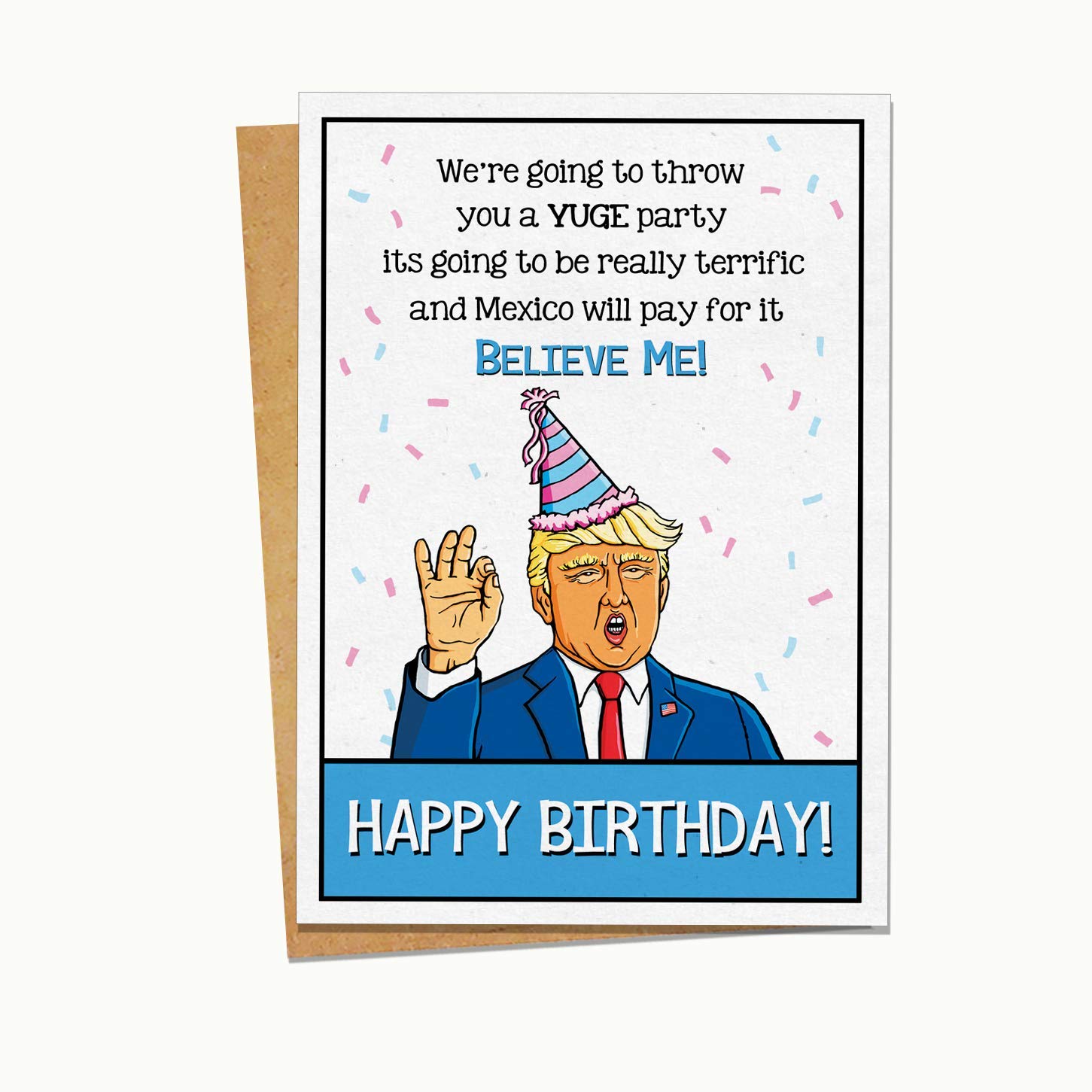 Amazon.com: Trump Birthday Card | Funny Birthday Cards | Mexico Will