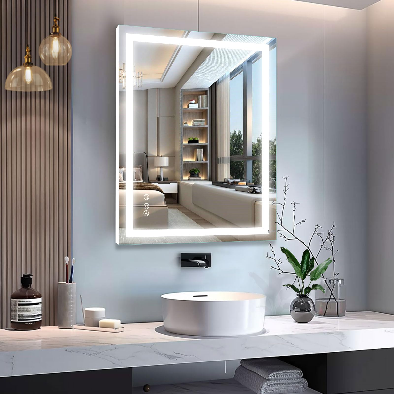 Beelux 24" x 32"LED Bathroom Mirror with Light for