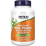 NOW Supplements, Silymarin Milk Thistle Extract 300 mg with Artichoke and Dandelion, Double Strength, Supports Liver Function