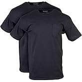Gildan Mens DryBlend Workwear T-Shirts with Pocket, 2-Pack