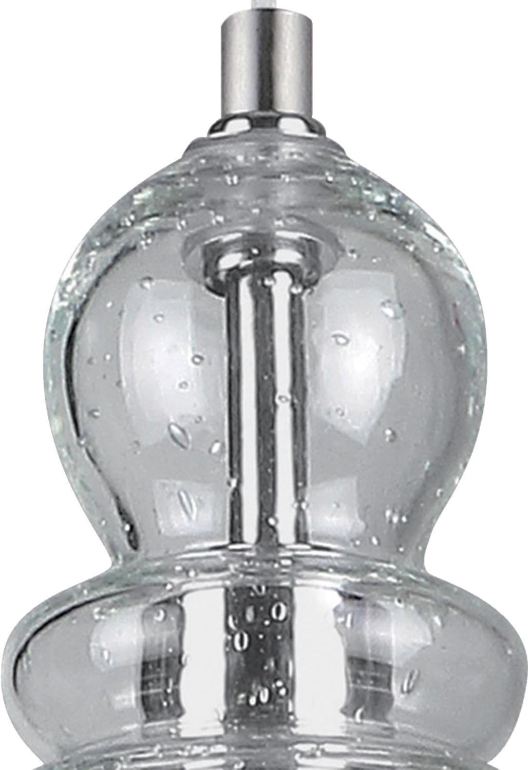 Westinghouse Lighting 6100700 One-Light Indoor Mini Pendant, Brushed Nickel Finish with Clear Seeded Glass - - 