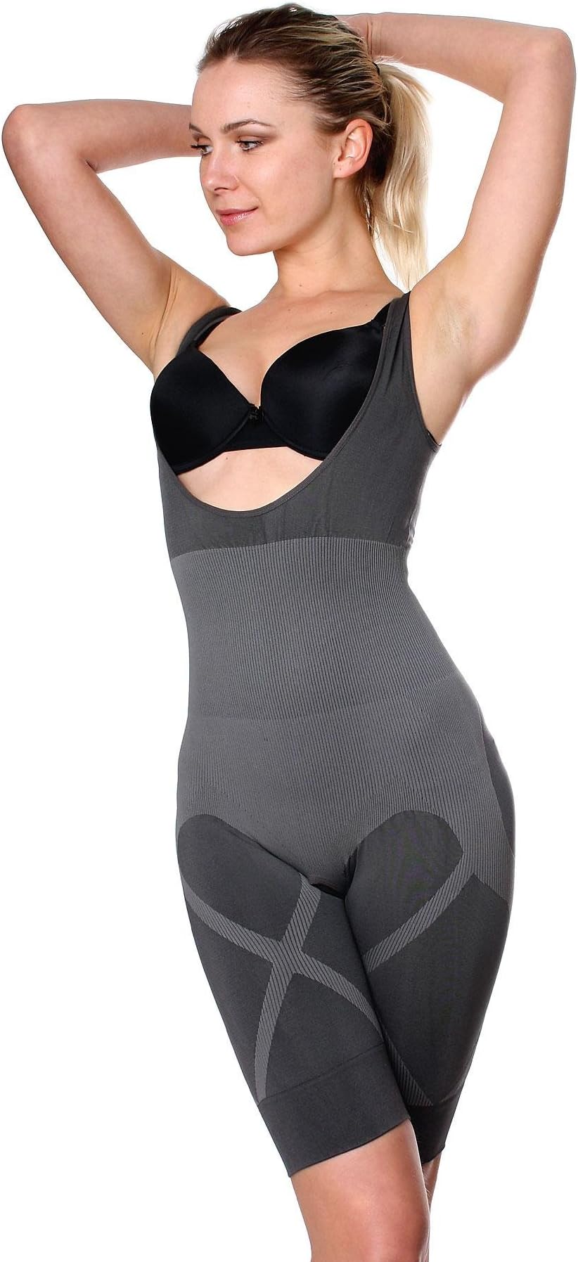 Fullness Womens Bamboo Natural Fiber Magic Slim Body Full Body Suit Shaper