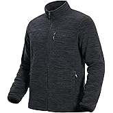 Pioneer Camp Fleece Jacket Men Full Zip Polar Lightweight Windproof Casual Soft Warm Outwear Outdoor Coat with Chest Pocket
