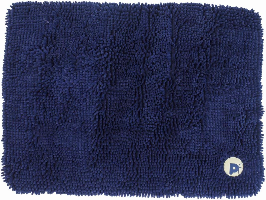 Petface Outdoor Paws Small Memory Foam Dog Crate Mat, Removeable Microfibre Cover, 55 x 45 cm, Blue (Pack of 1)