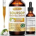 MEENCCD Soursop Graviola Liquid Drops 1800mg, Natural Antioxidant, Cell Support & Regeneration, Immune Boost, Soursop Bitters Liquid, Sugar-Free, Non-GMO, Vegan, Orange Flavor, 2 FL OZ