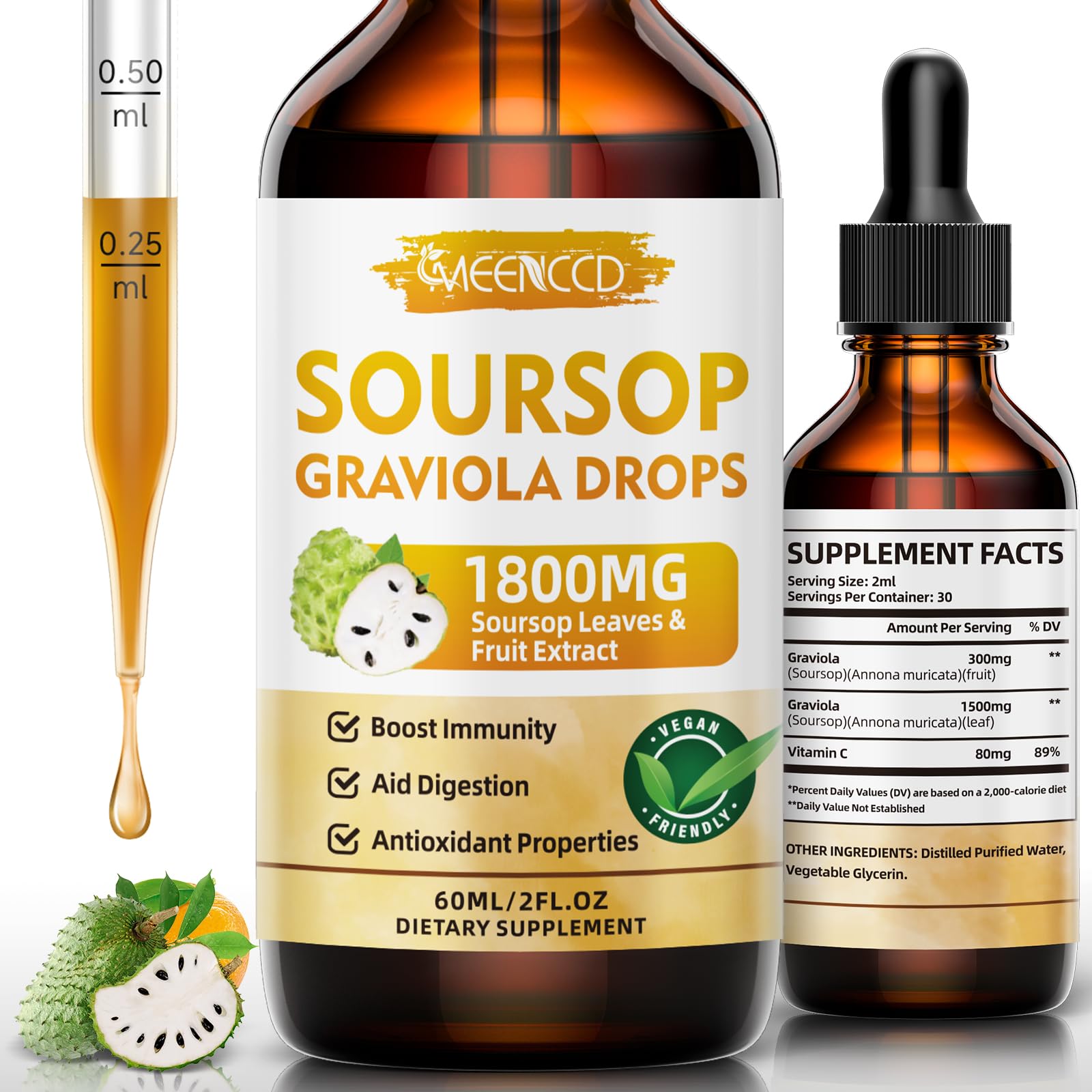 Soursop Graviola Drops (Orange)