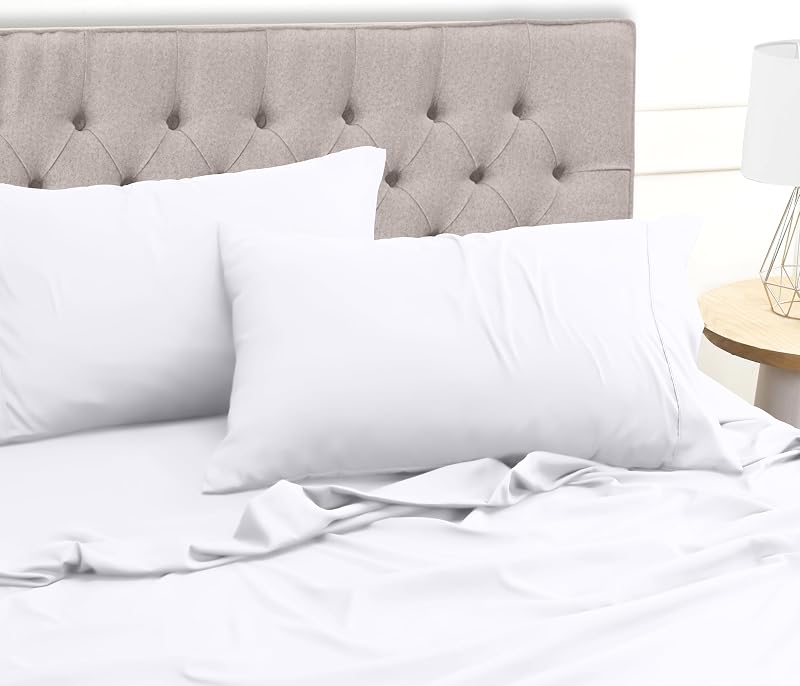Ensemble de Drap 4 Pièces, 150x200cm, Blanc — photo 6 sur 6
