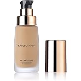 Faces Canada HD Runway Ready Foundation, Red Orange Extract &amp; Gold particles, High Coverage, Oil-Free, Flawless Radiance, Vegan &amp; Cruelty Free, Paraben Free, Sand 04 (Beige), 1.01 Fl Oz