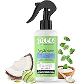 SAUCE BEAUTY Leave In Conditioner & Detangler Spray (8 Fl Oz) Tzatziki Leave In Conditioner for Curly, Oily & Damaged Hair, Fly Away Hair Tamer, Curl Enhancer, Detangling Spray with Coconut Oil