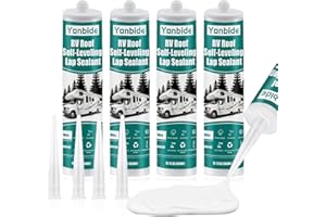 FELIZSHOP Reliable RV Silicone Sealant - White, Self-Leveling Lap Sealant, Waterproof Caulking for Trailers, Motorhomes, Campers (4 Pack)