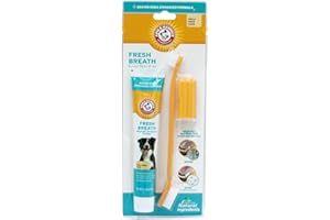 Arm & Hammer Dog Dental Care Fresh Breath Kit for Dogs | Contains Toothpaste, Toothbrush & Fingerbrush | Reduces Plaque & Tar