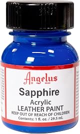 Angelus Leather Paint 1 oz Sapphire - Flexible Non-Toxic Water-Based