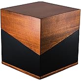 Premium Urn for Ashes Adult Human | Handcrafted Walnut Wood Urns for Human Ashes Adult, TSA Approved, Includes Velvet Storage Bag, 216 lbs Capacity